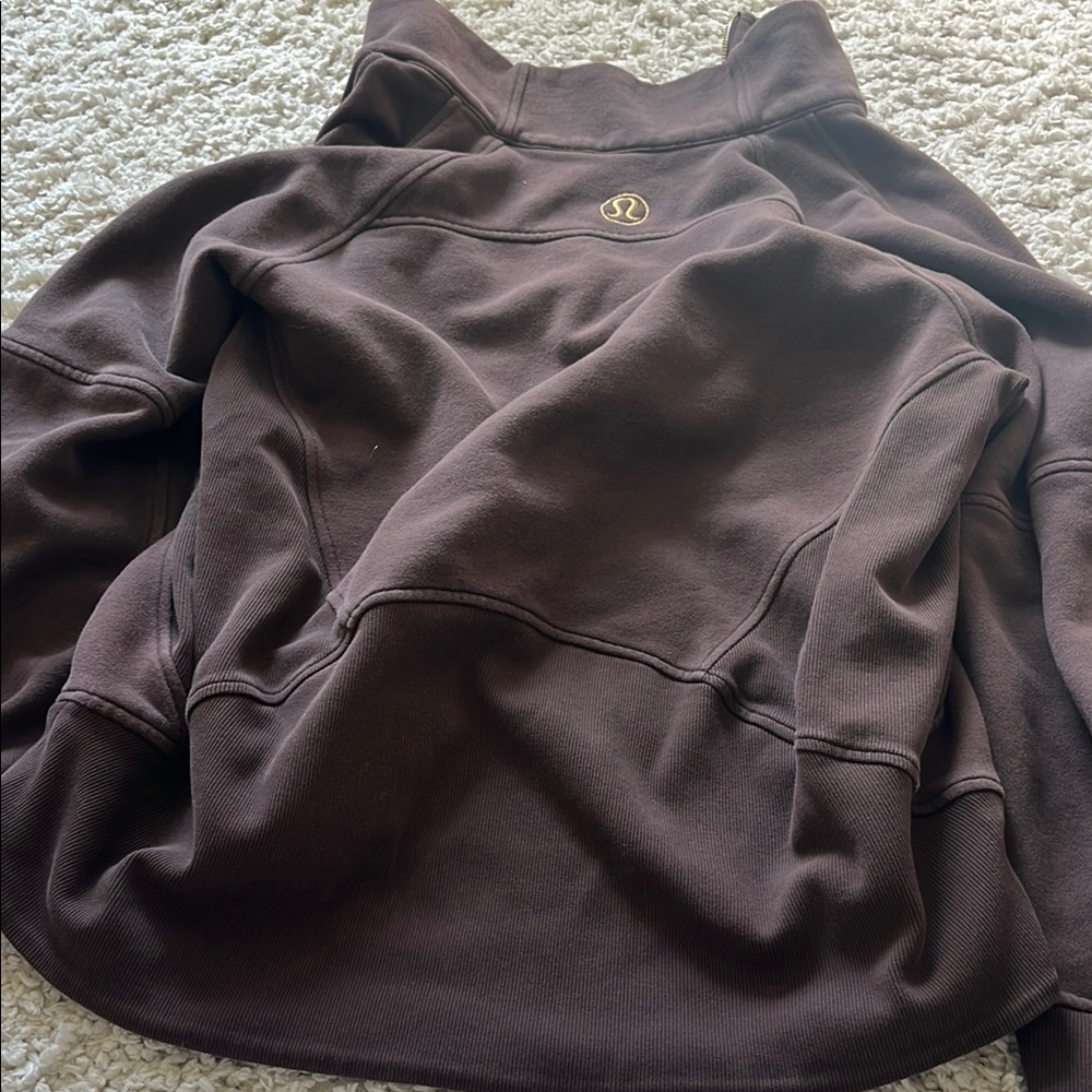 Brown lululemon Women's Sweater with Gold Accents - Picture 3 of 4